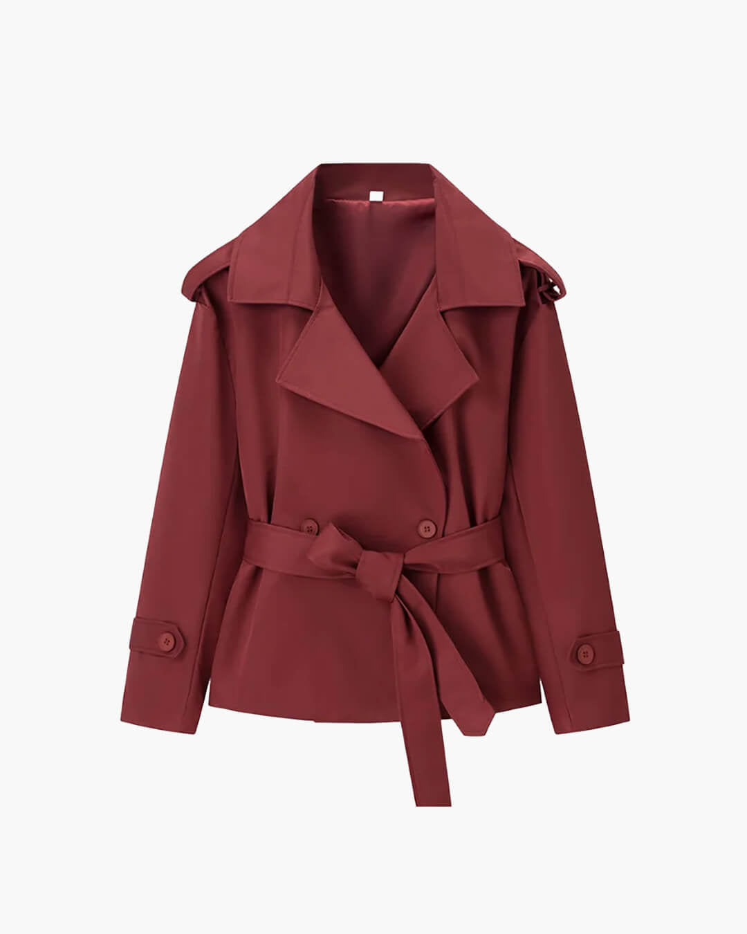 Sandy korte trenchcoat met veters