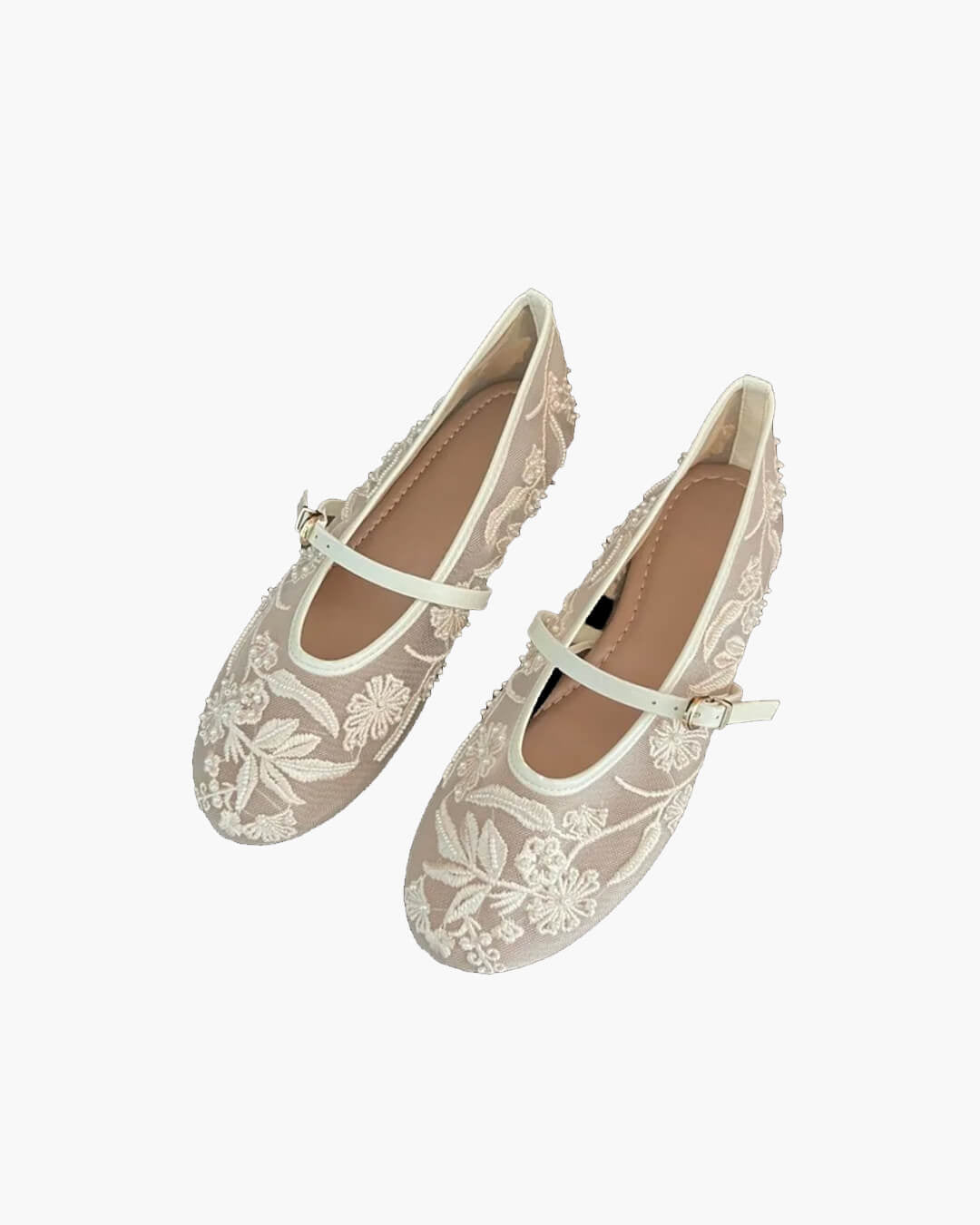 Balletpumps van mesh met kralen Sarah