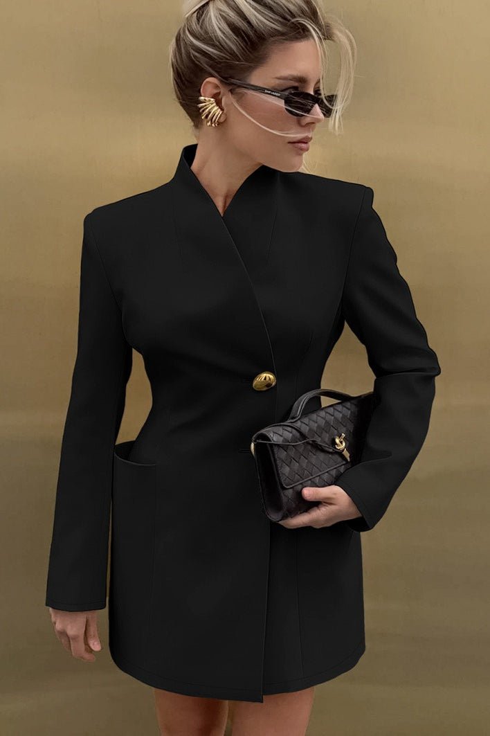 Saskia getailleerde blazer met V-hals