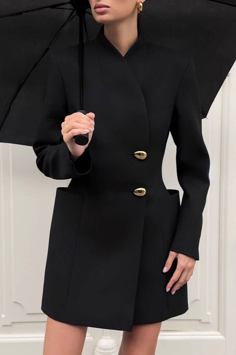 Saskia getailleerde blazer met V-hals
