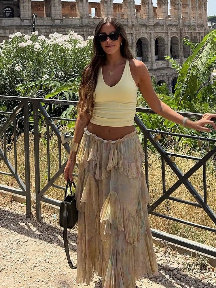 Serena boho-maxirok met laagjes