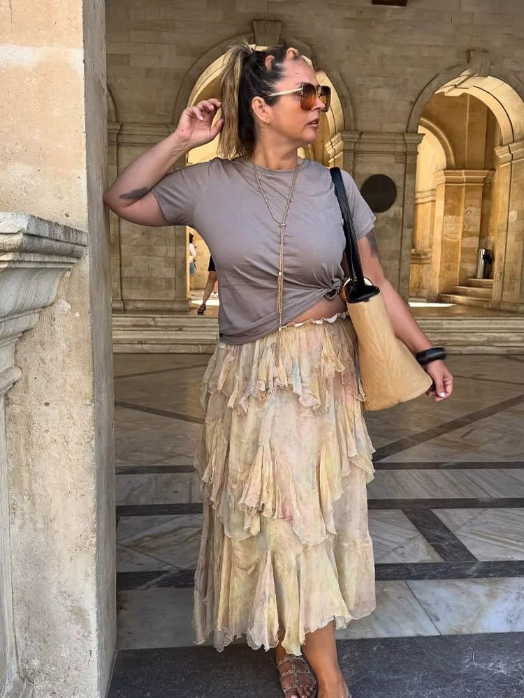 Serena boho-maxirok met laagjes