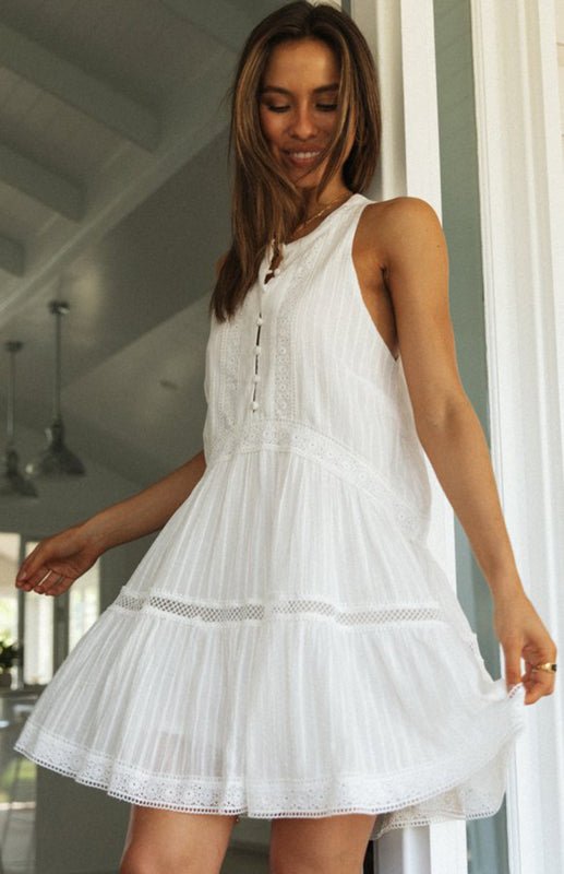 Shelby boho-minijurk zonder mouwen