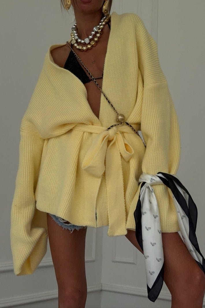 Sidonie halflang vest met ceintuur