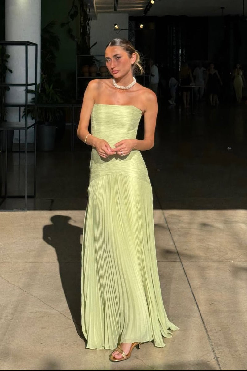 Skyla strapless maxi-jurk