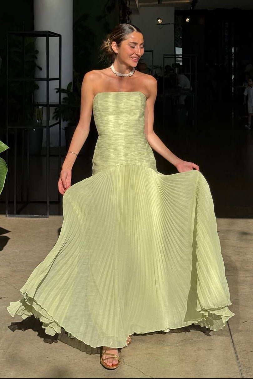 Skyla strapless maxi-jurk
