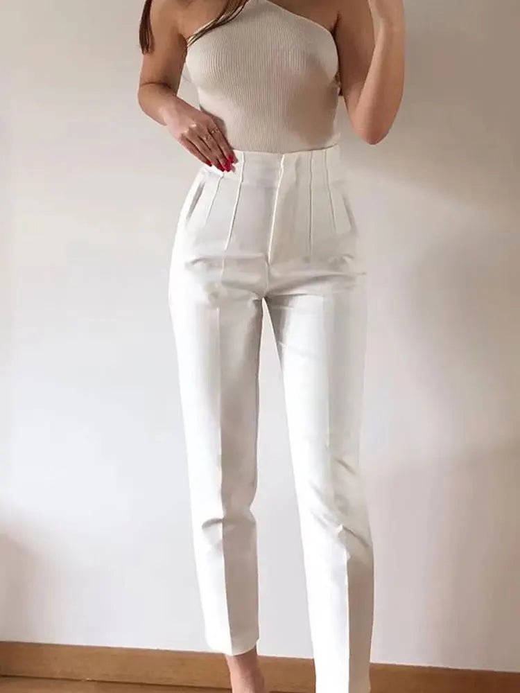 Sofia pantalon met hoge taille en potloodmodel