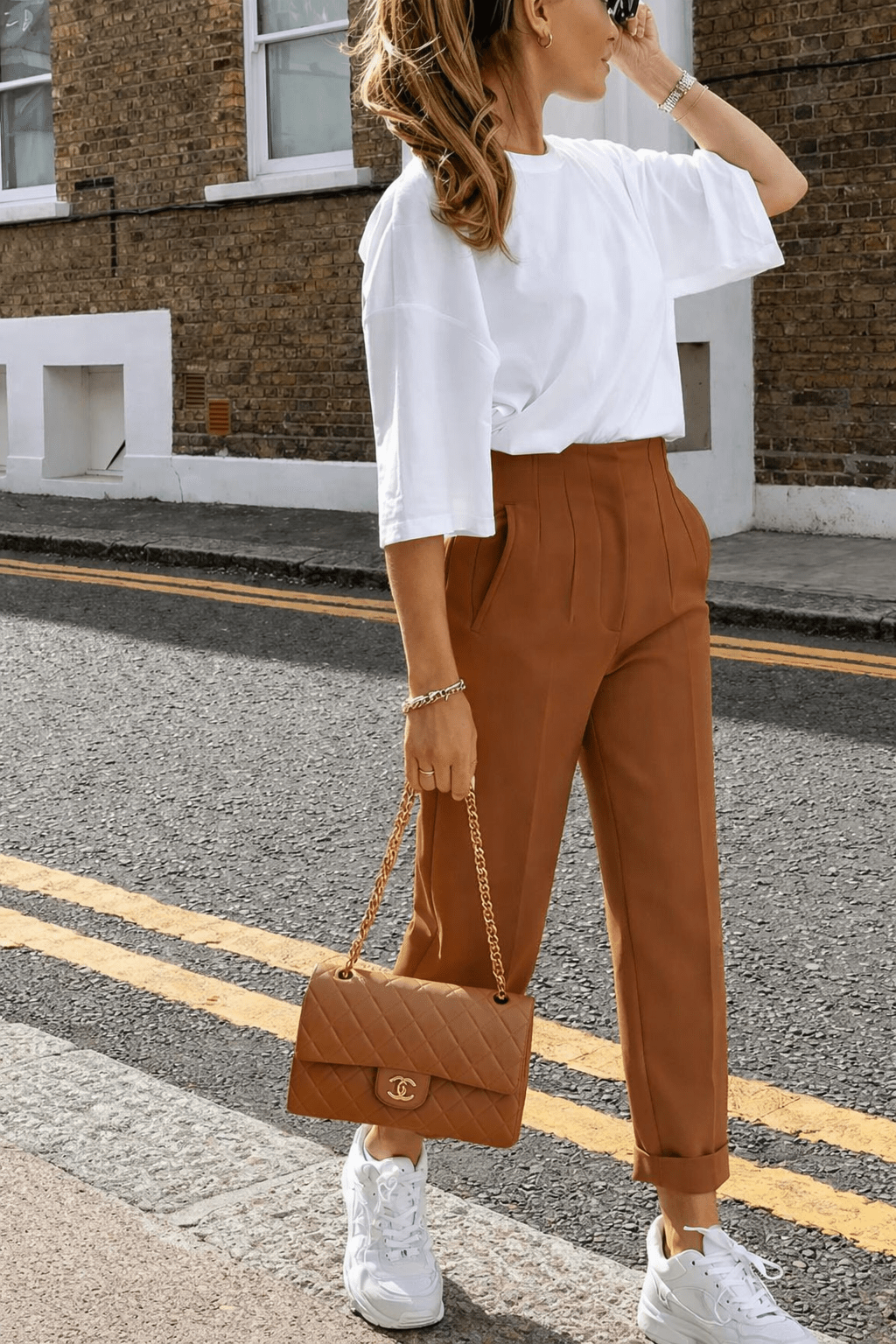 Sofia pantalon met hoge taille en potloodmodel