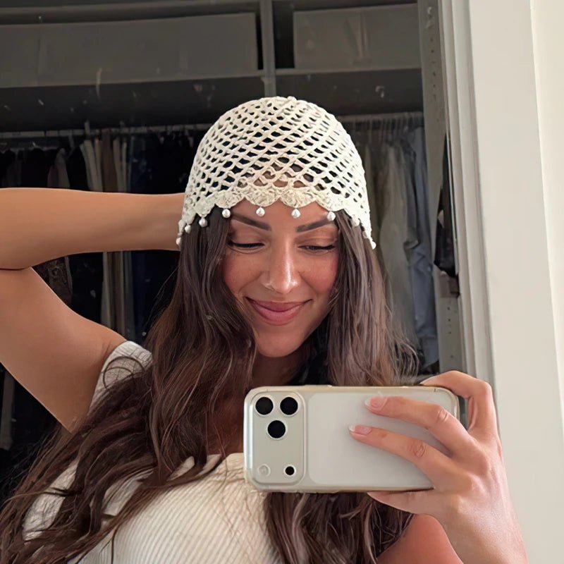 Sophia gehaakte open beanie