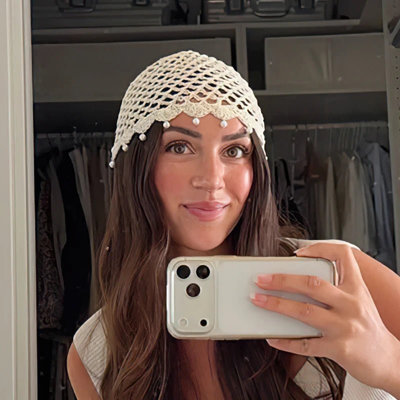 Sophia gehaakte open beanie