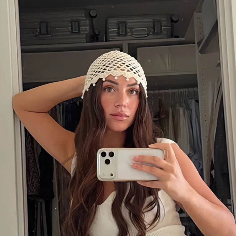 Sophia gehaakte open beanie