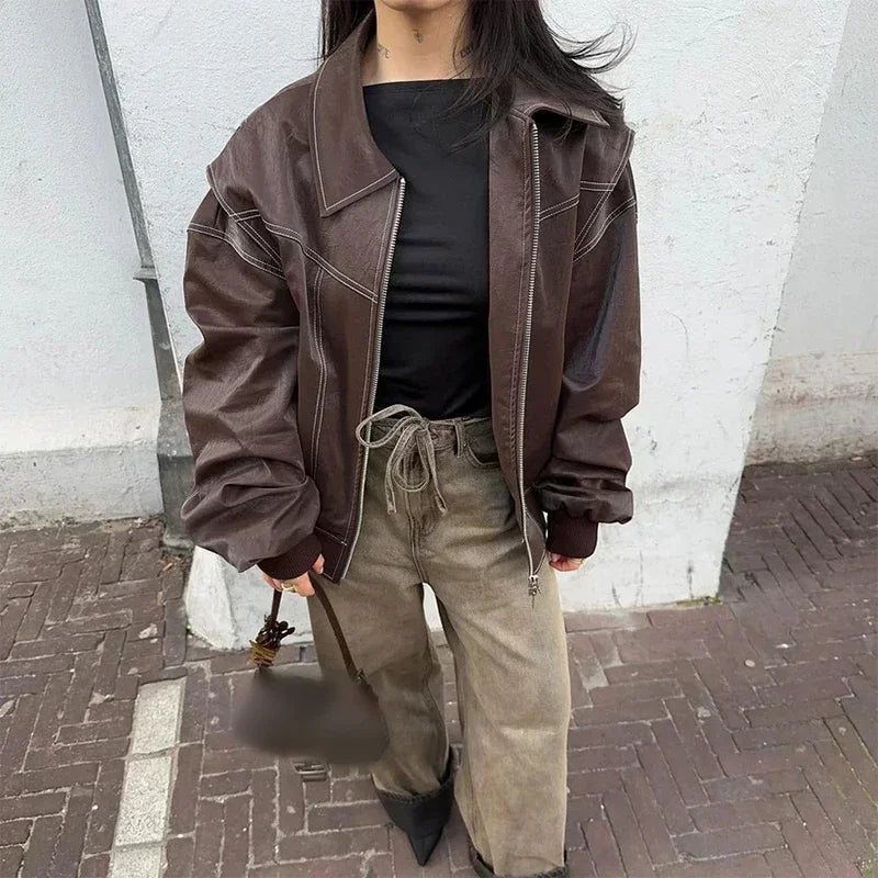 Sophia jas met rits en reverskraag