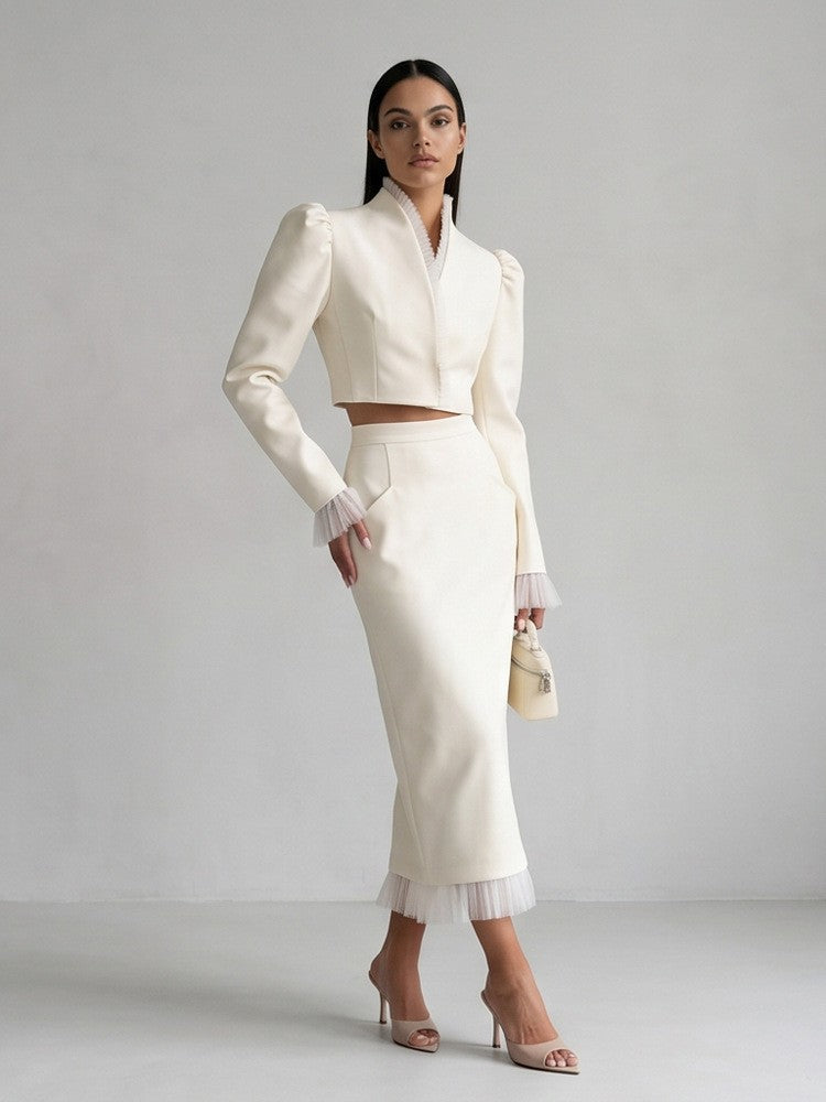 Dalia set met cropped jasje en rok