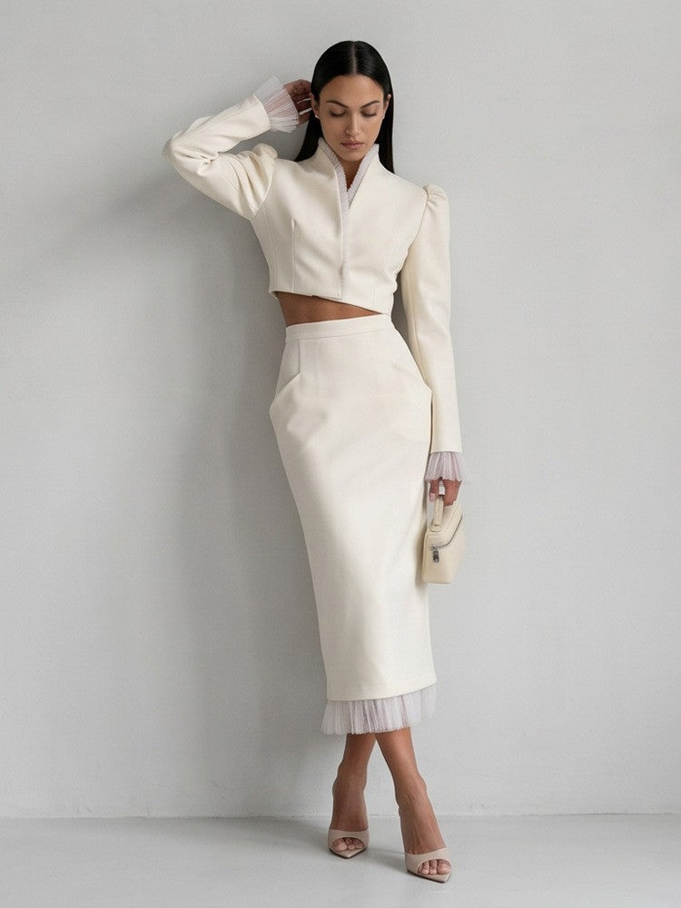 Dalia set met cropped jasje en rok