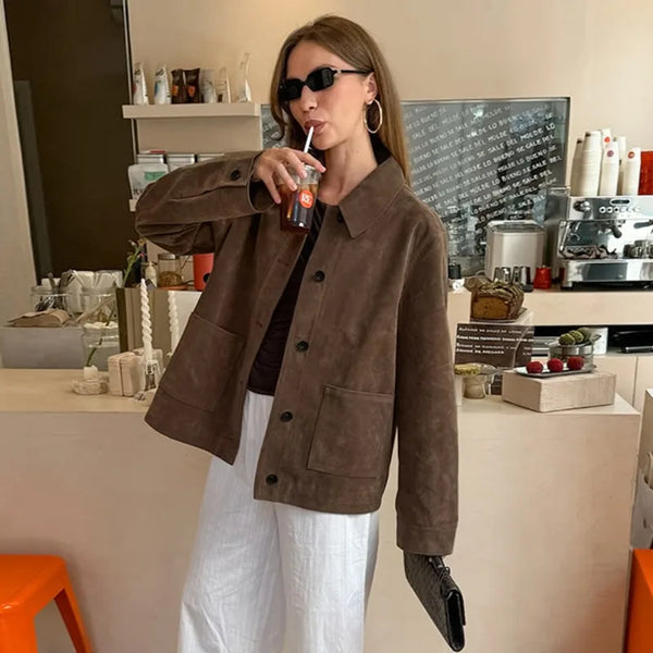 Oversized suèdejack