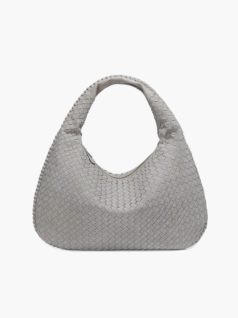 Suède gevlochten tas XL