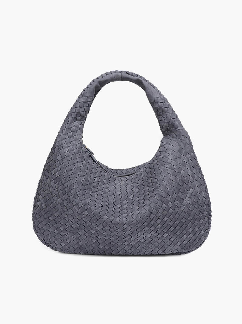 Suède gevlochten tas XL