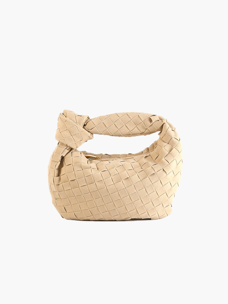 Suede Woven Mini Handbag