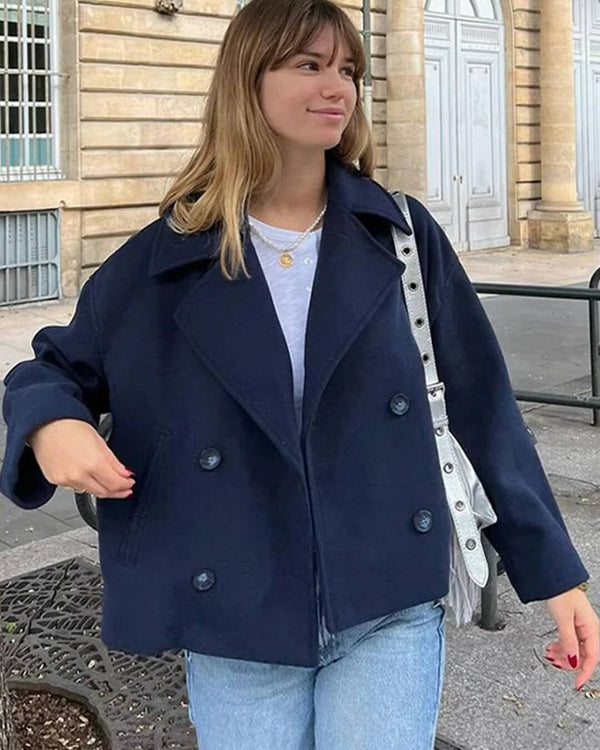 Suzane korte jas met dubbele rij knopen