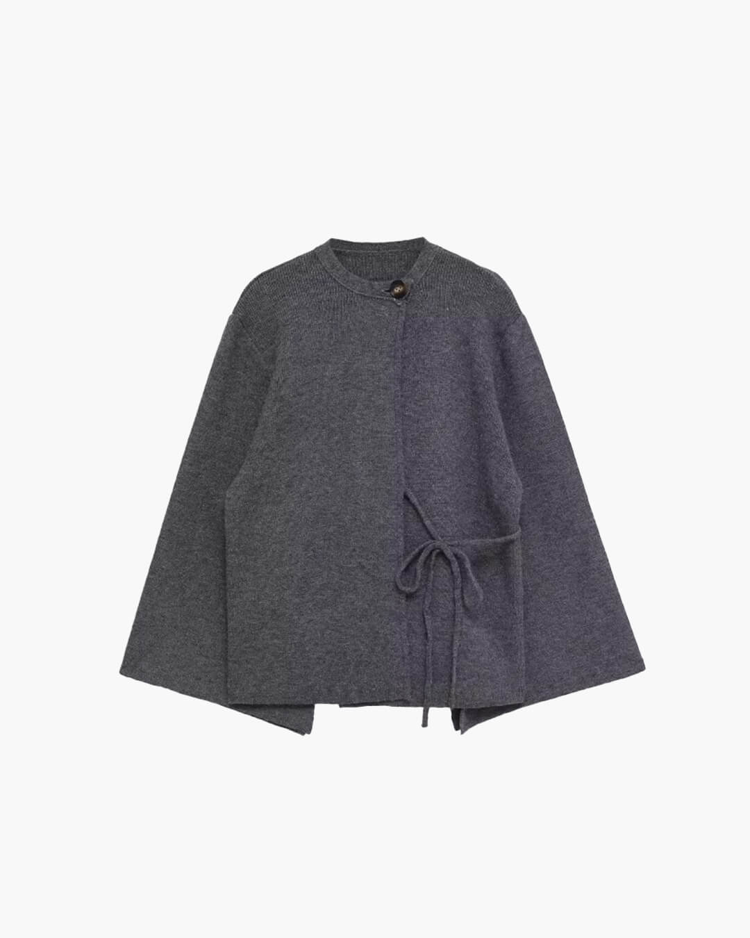 Suzette vest met vleermuismouwen en split