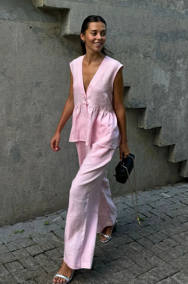 Sydney-set met vest met ruches en broek