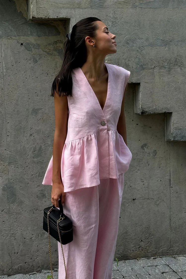 Sydney-set met vest met ruches en broek