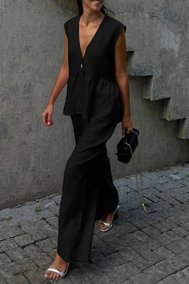 Sydney-set met vest met ruches en broek