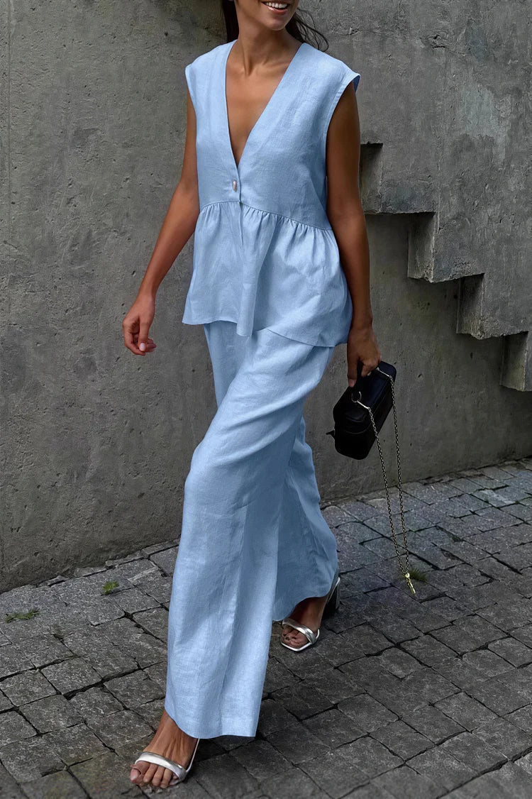 Sydney-set met vest met ruches en broek