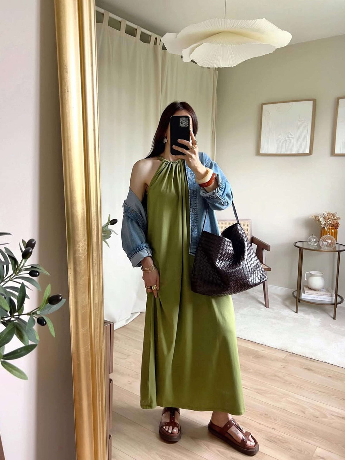 Sylvia geweven totebag