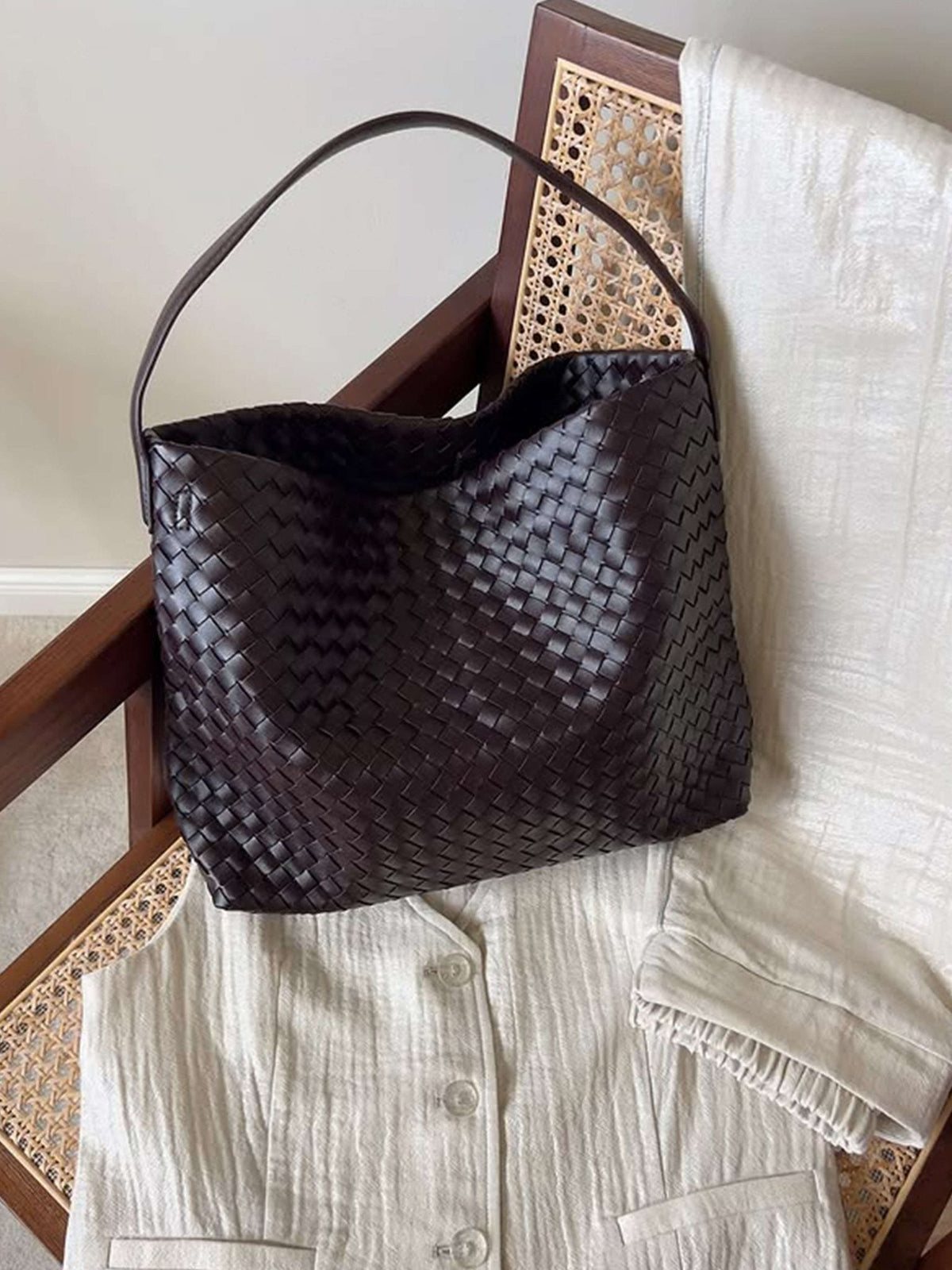 Sylvia geweven totebag