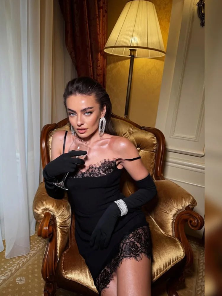 Sylvie kanten camisolejurk