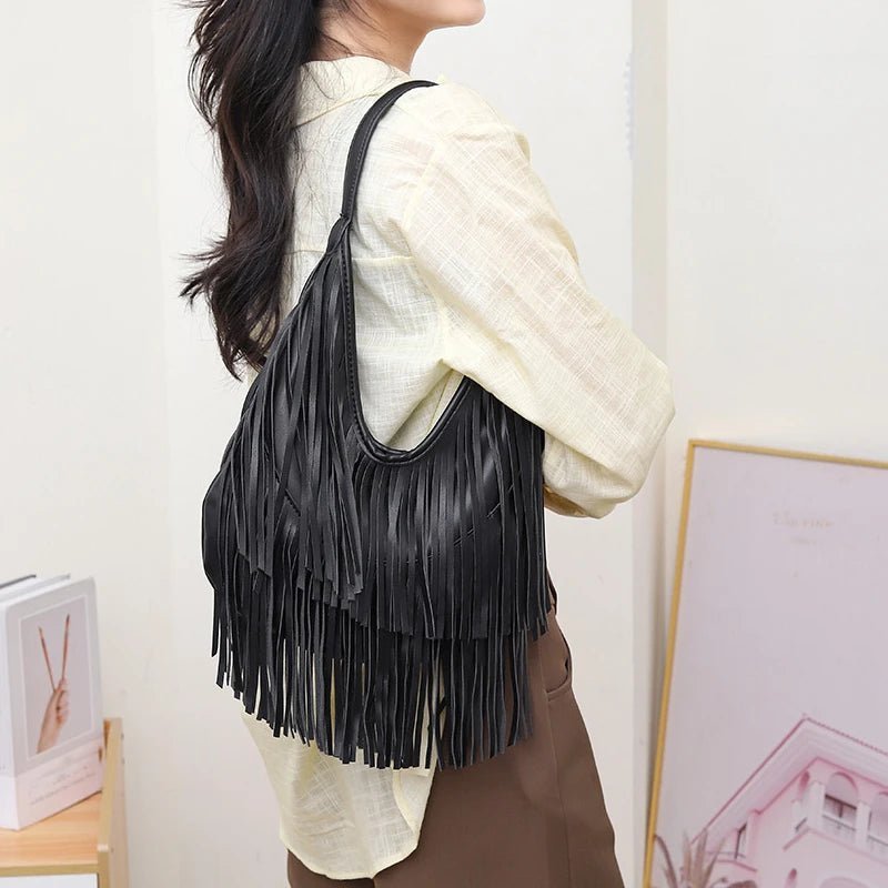 Tatiana hobo-tas met franjes