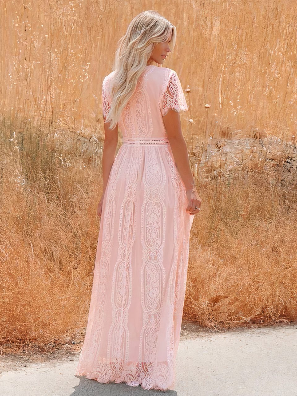 Tilda bohemian maxi-jurk van kant