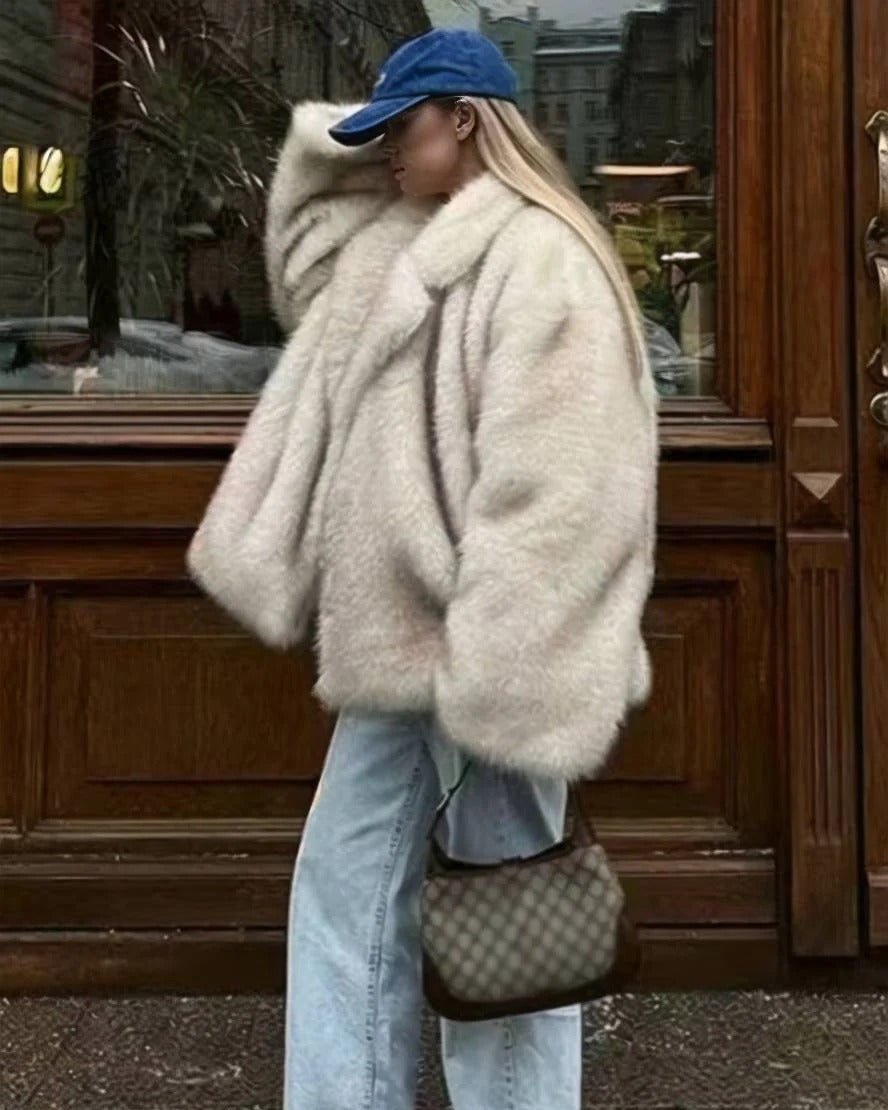 Tilda jas van imitatiebont