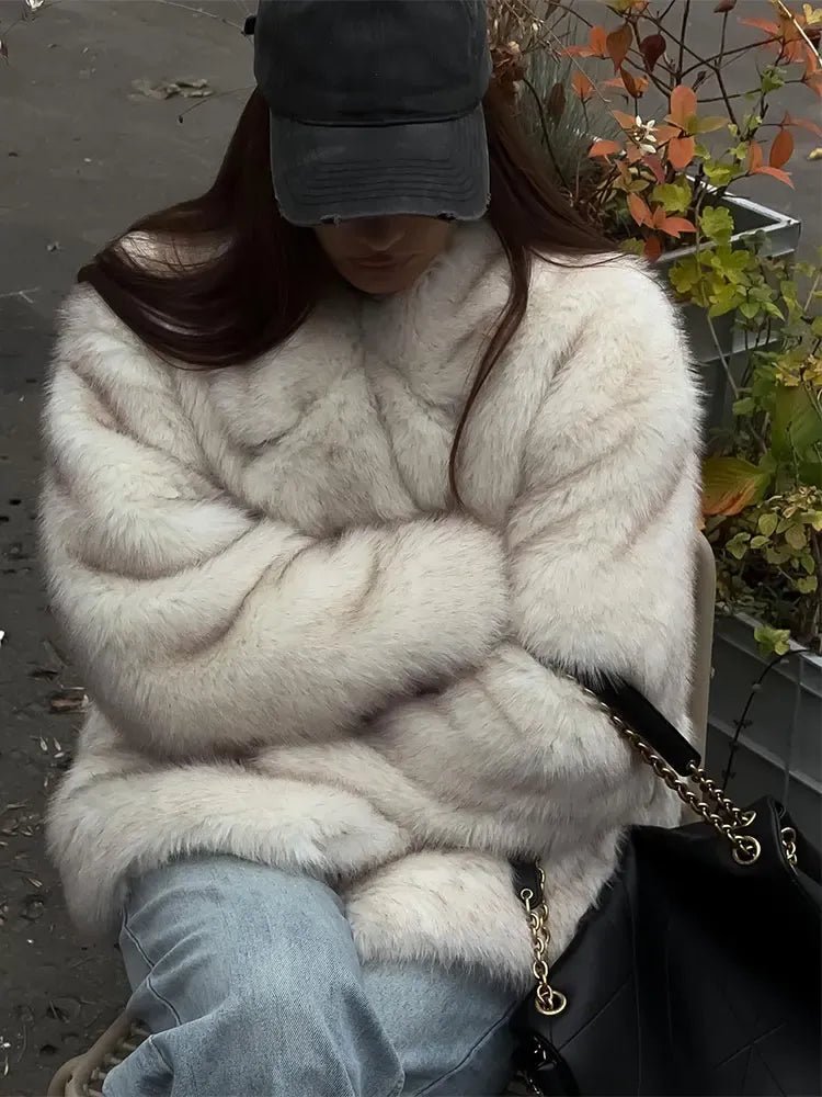 Tilda jas van imitatiebont