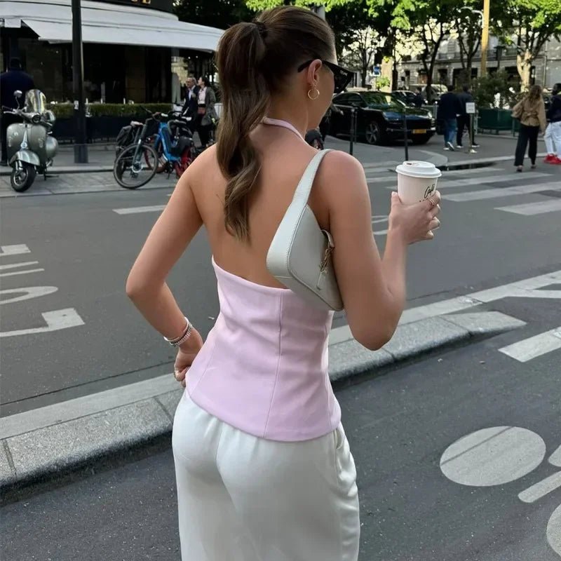 Valerie haltertop met strik