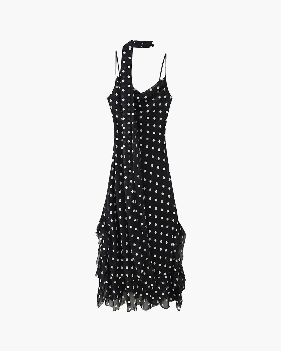 Valerie maxi-jurk met stippen