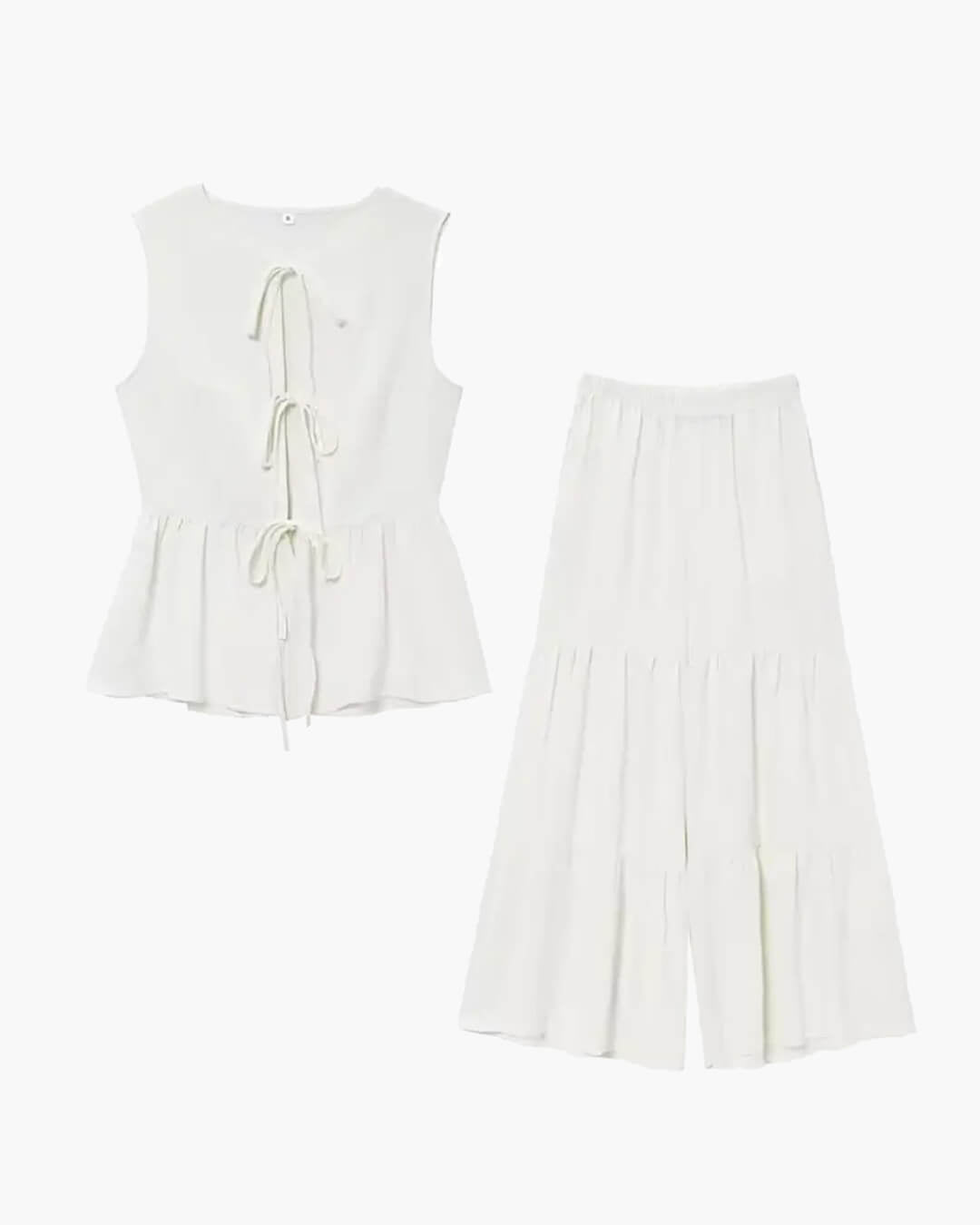 Vianne set met vest met strik aan de voorkant en broek