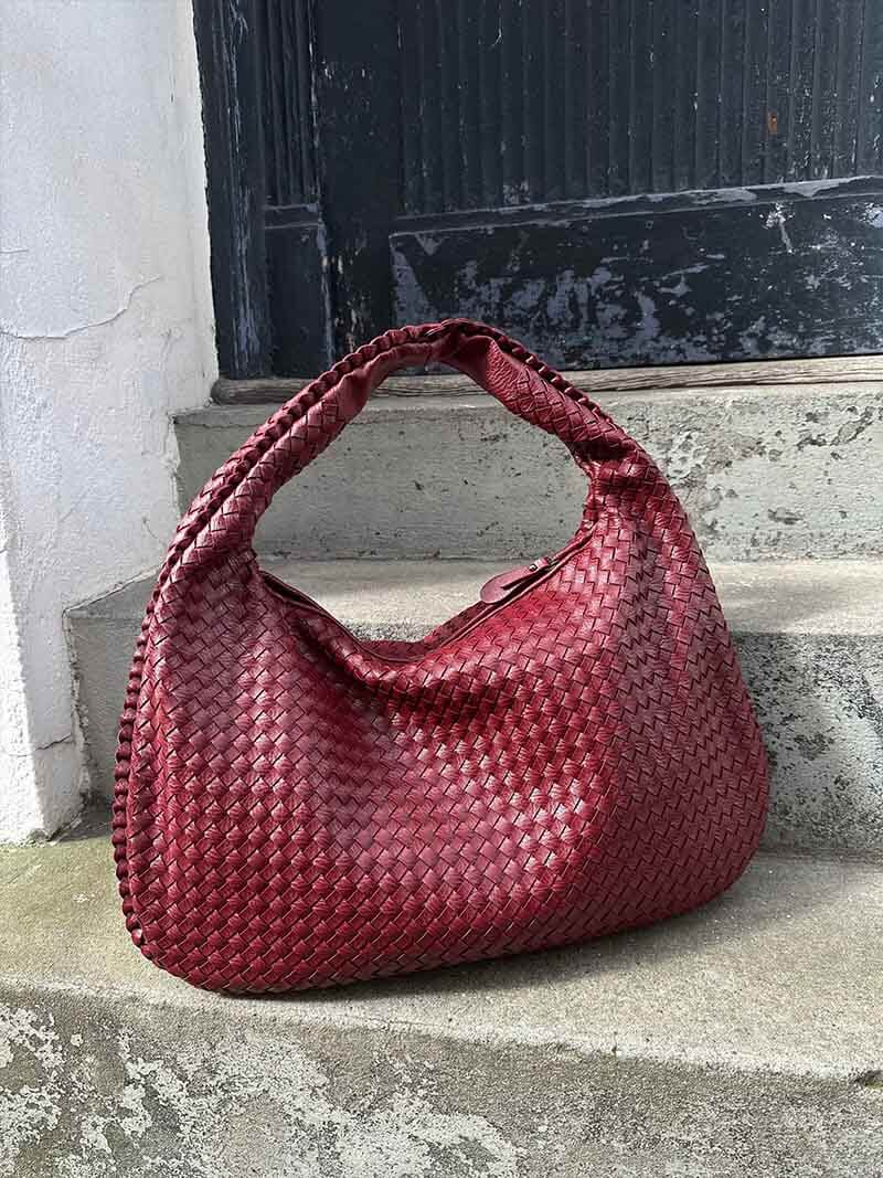 Gevlochten tas XL