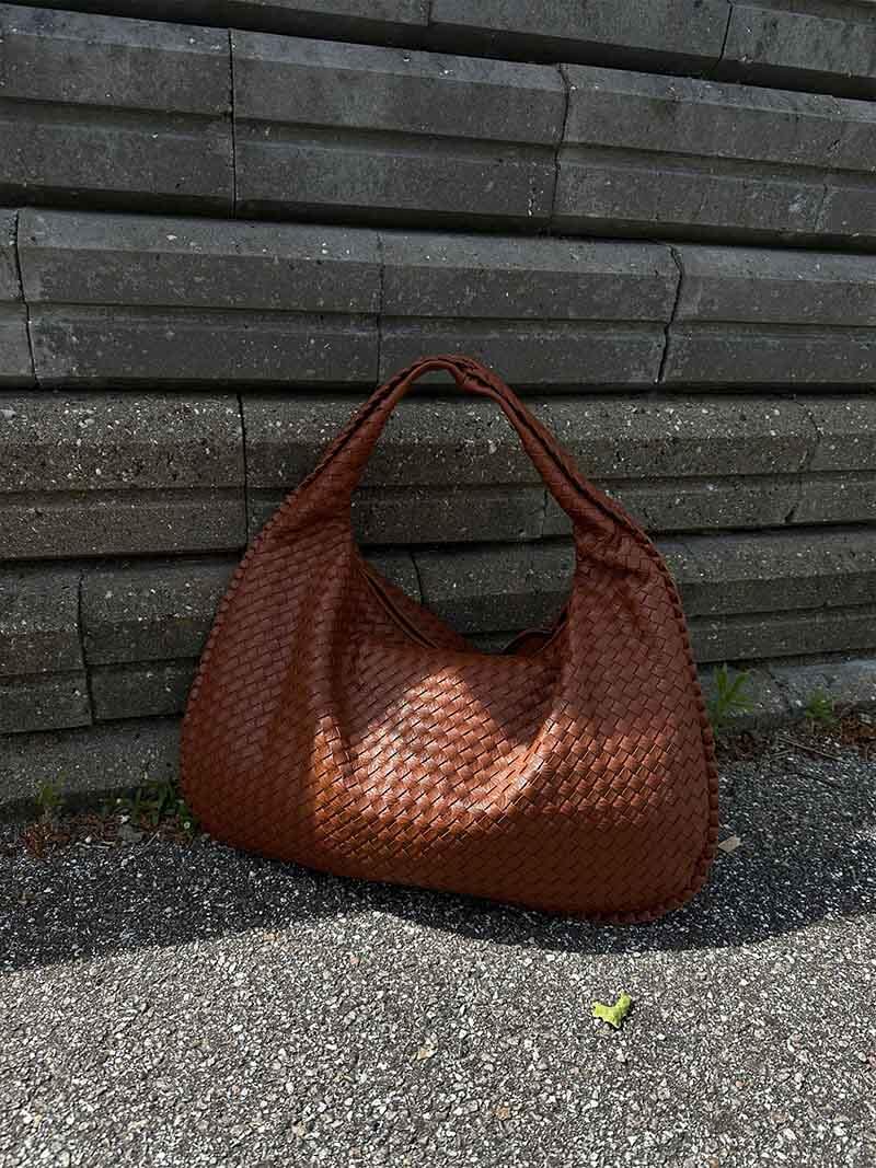 Gevlochten tas XL