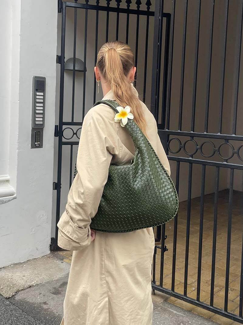Gevlochten tas XL