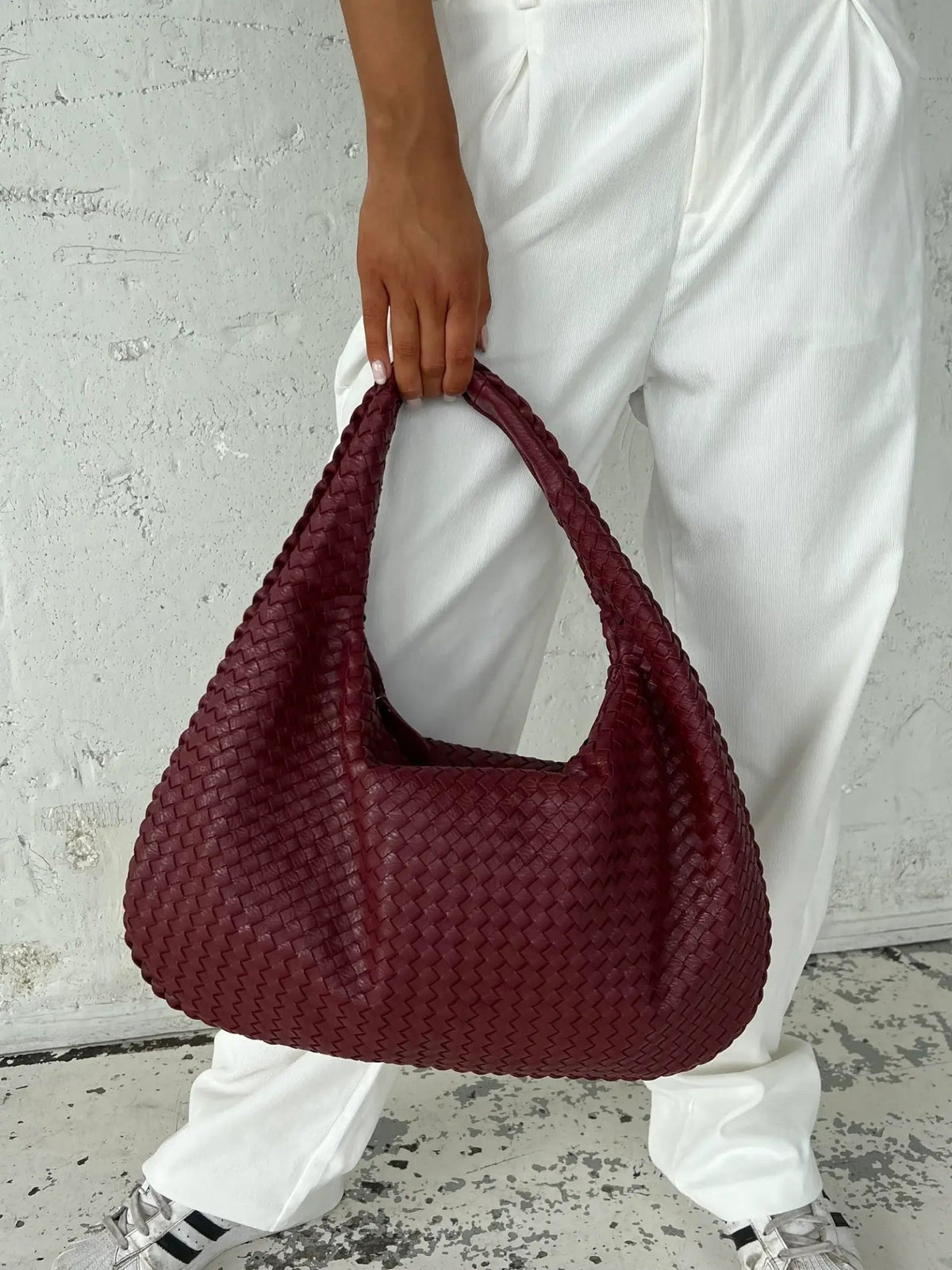 Gevlochten tas XL