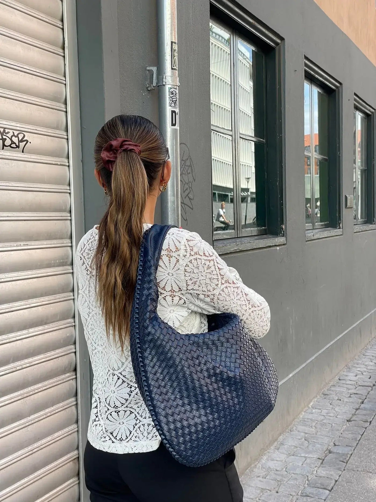 Gevlochten tas XL