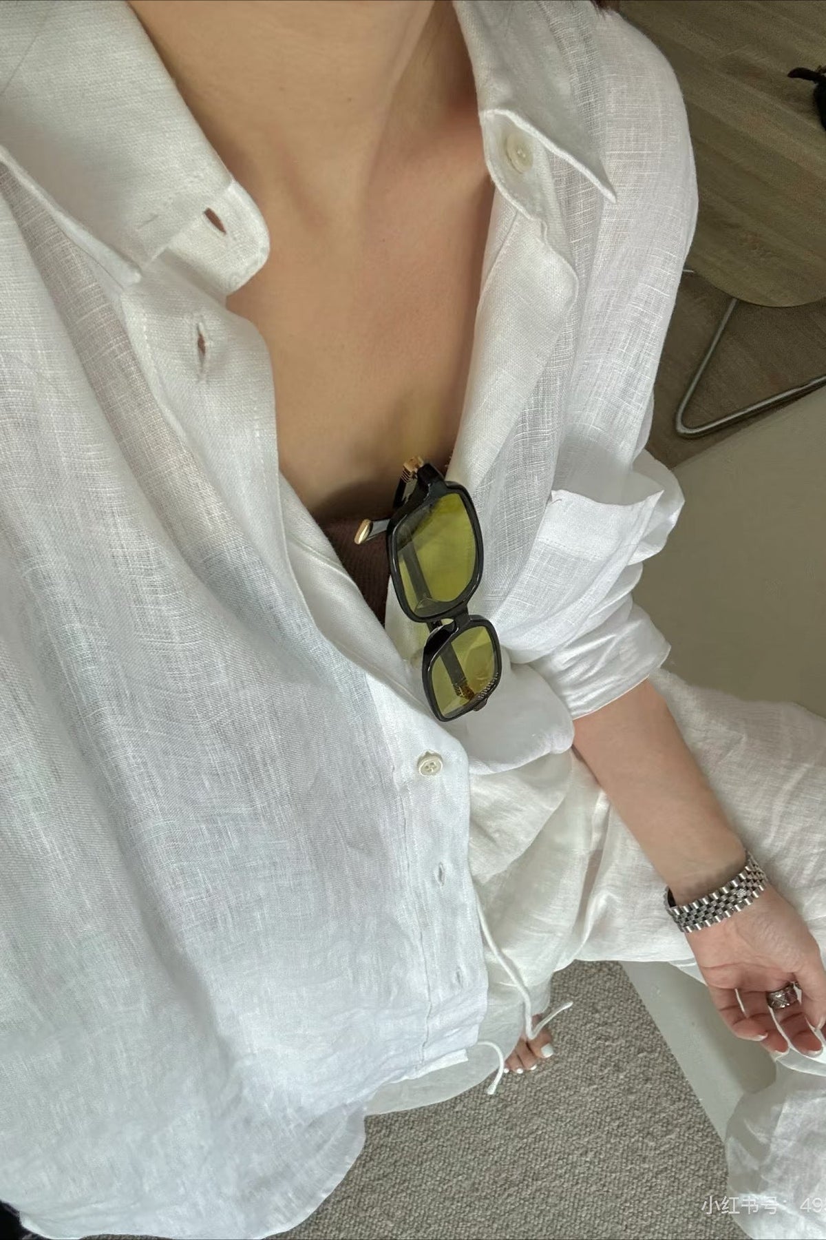 Xenia blouse met lange mouwen en losse pasvorm