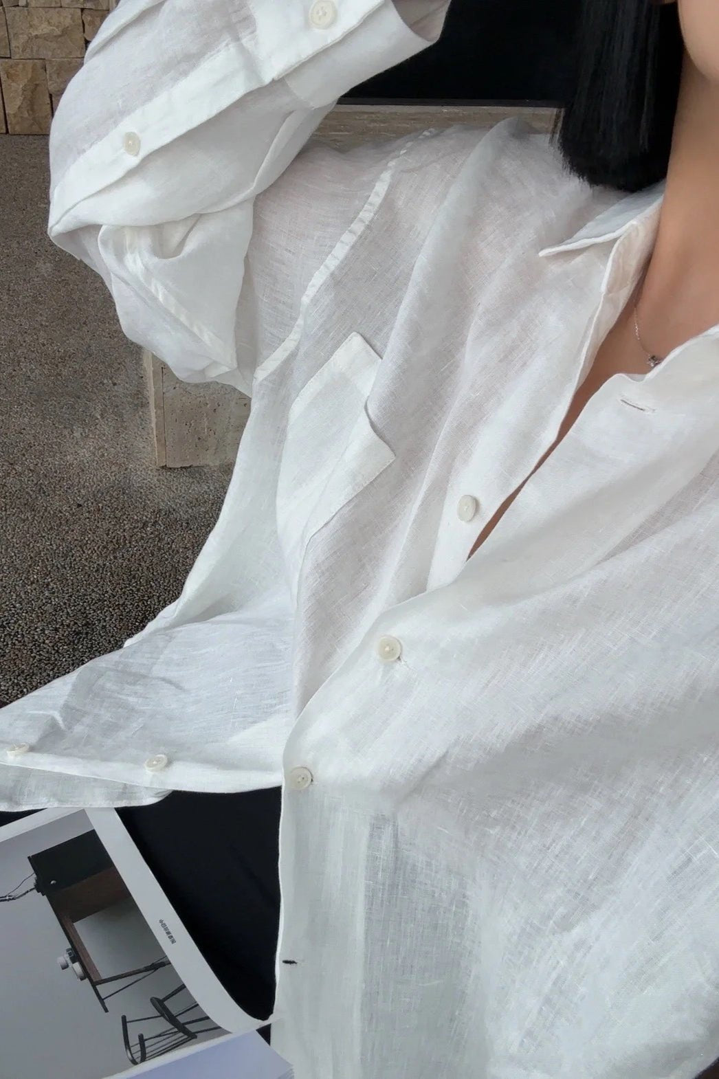 Xenia blouse met lange mouwen en losse pasvorm