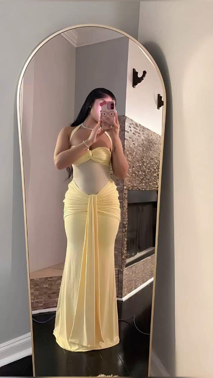 Ximena Nauwsluitende maxi-jurk van mesh met tailleband
