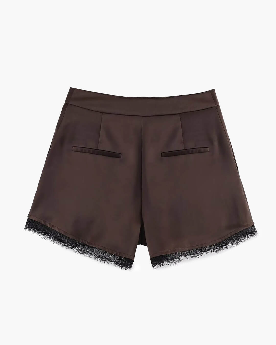 Xylia satijnen minishort met kanten rand