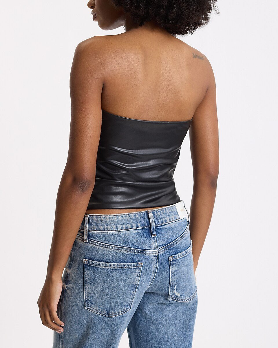 Yassi Faux Leather Top