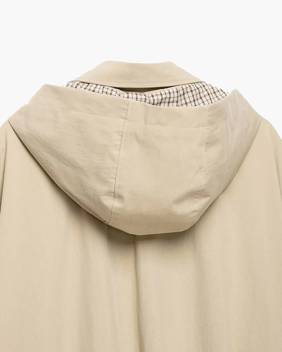 Tuva Hooded Zip Jacket in beige – detail